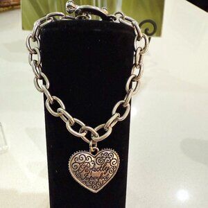 PERFECTLY IMPERFECT Heart Charm Bracelet